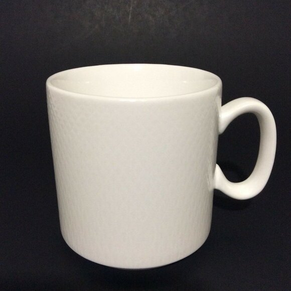 COFFEE Mug Cup Rubicon By Vertex White Textured - Picture 1 of 12